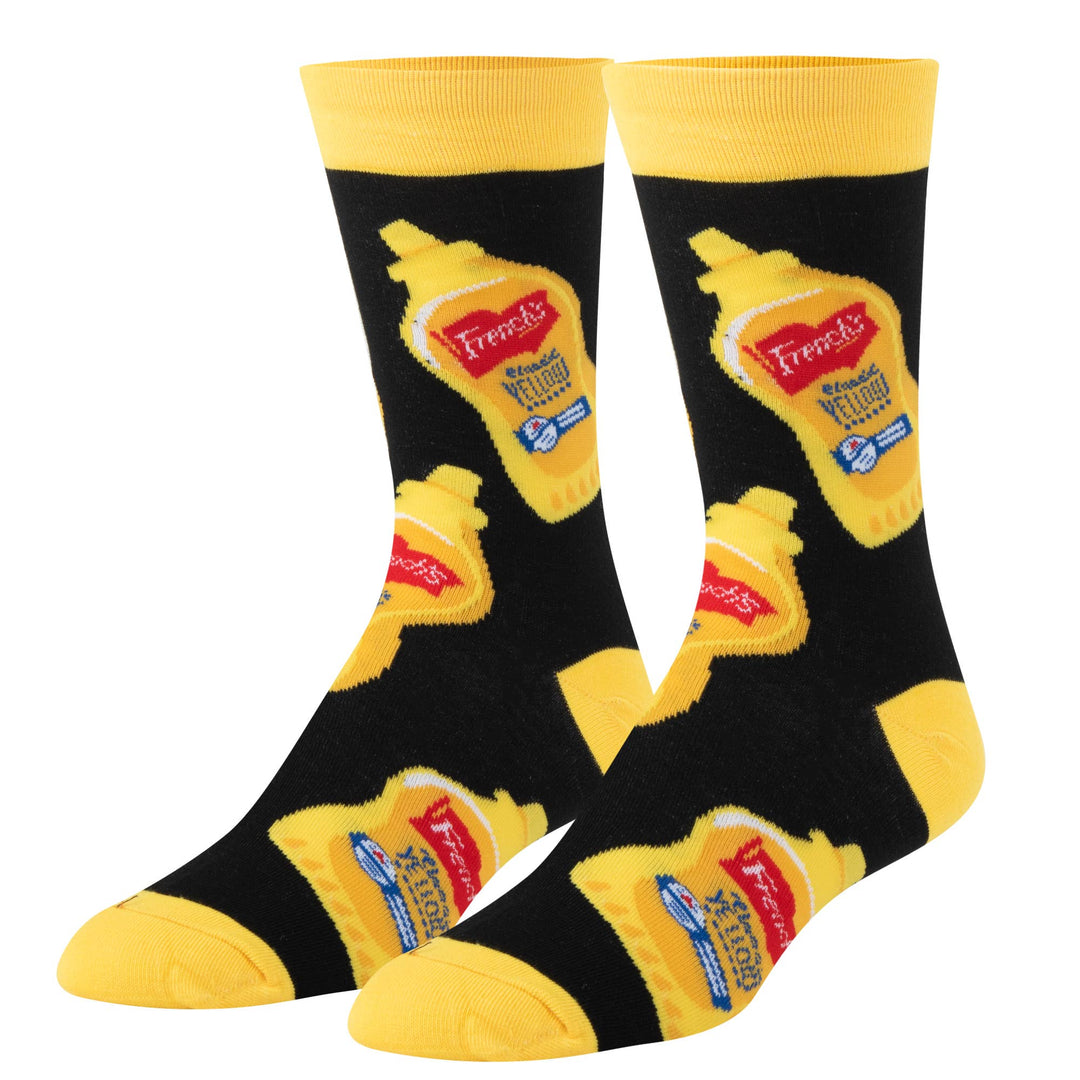 Crazy Socks - Mens Crew - Frenchs Mustard