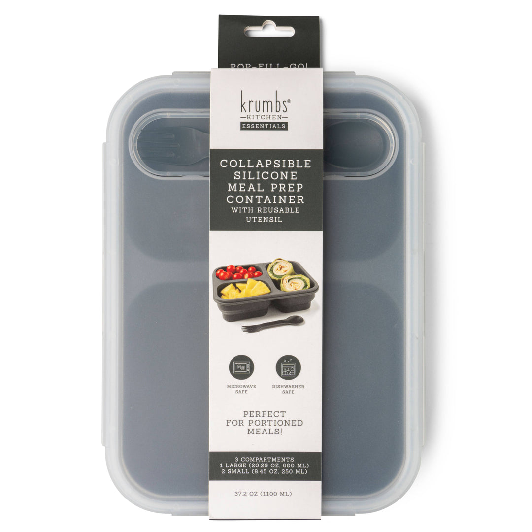 Krumbs Kitchen Collapsible Silicone Meal Prep Container Asst
