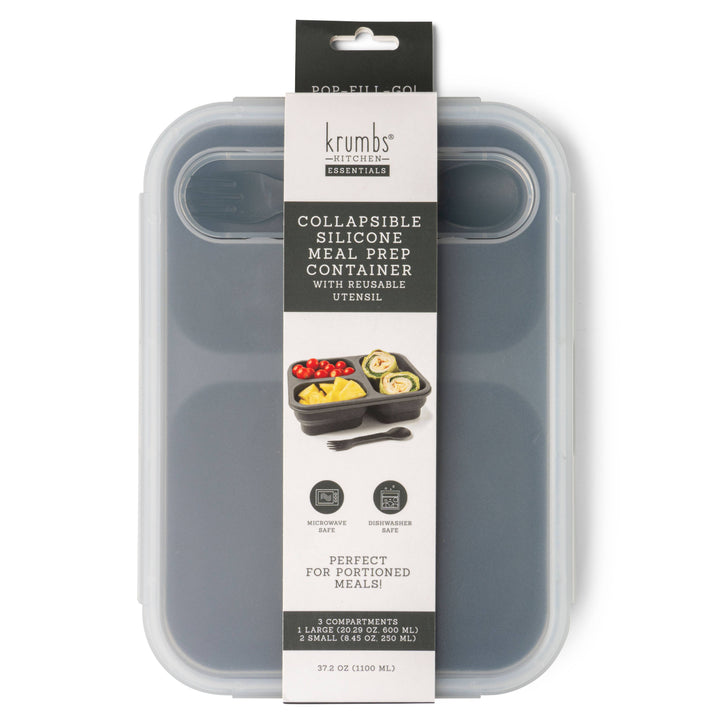 Krumbs Kitchen Collapsible Silicone Meal Prep Container Asst