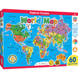 Explorer - World Map 60 Piece Puzzle