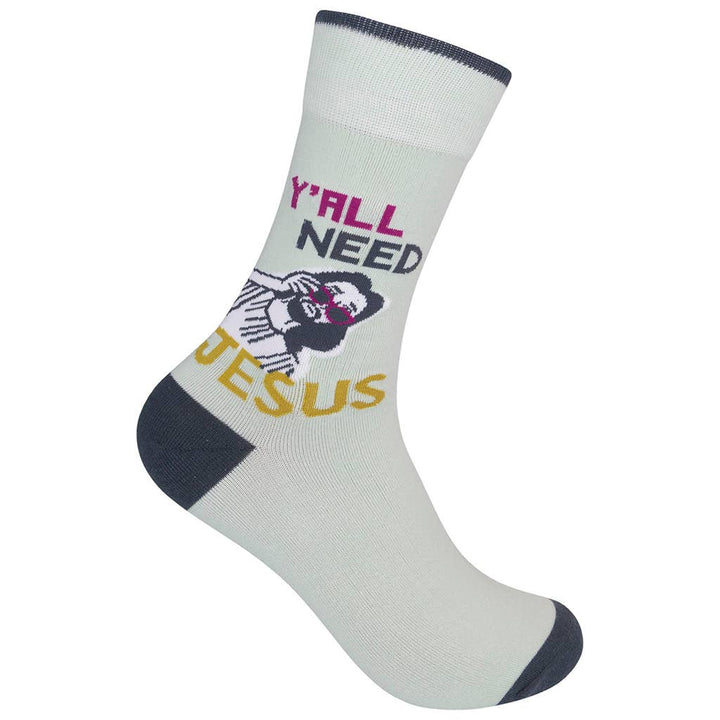Y'All Need Jesus Socks | Funny Unisex Socks | Graphic Socks