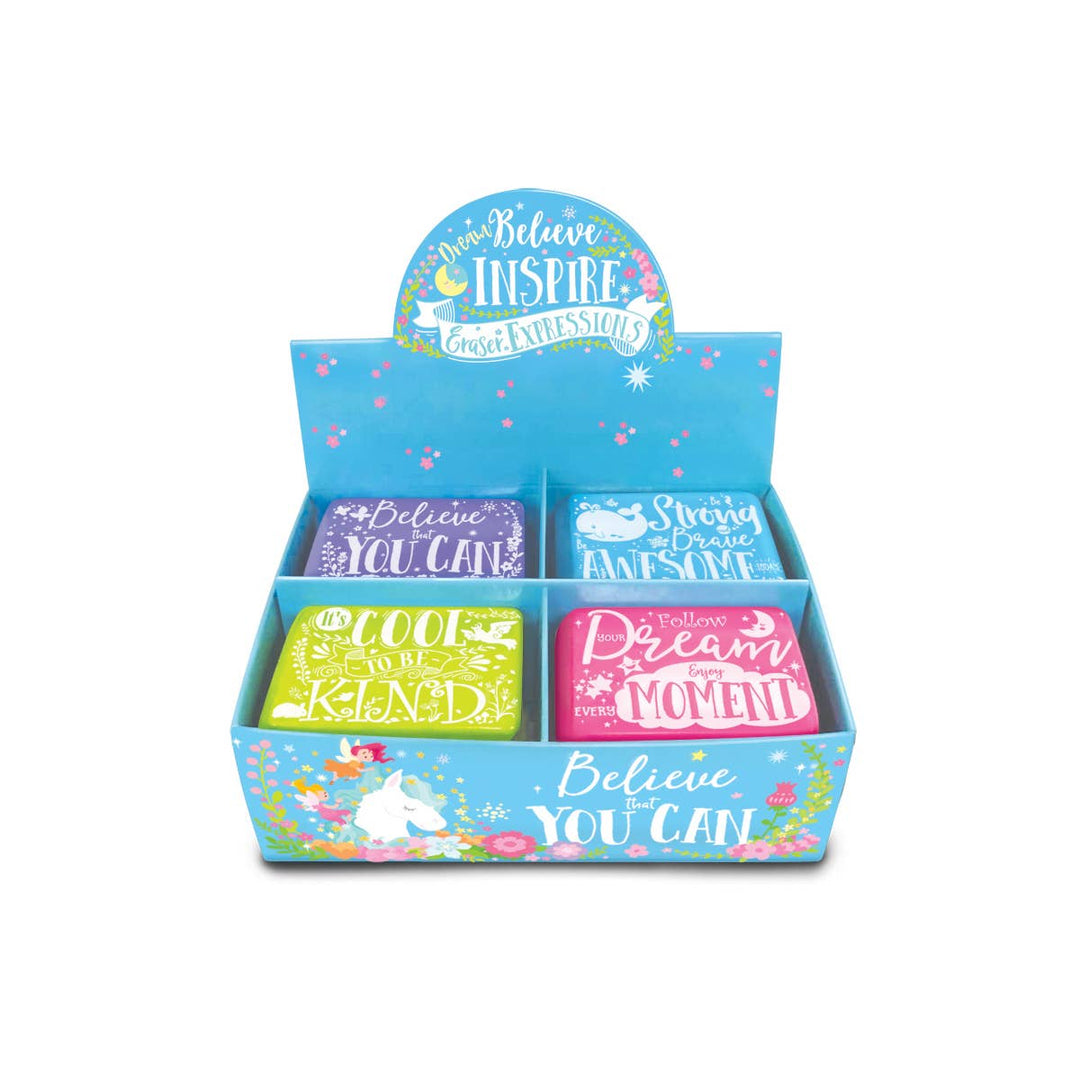Believe-Dream-Inspire Back to School Eraser Expressions