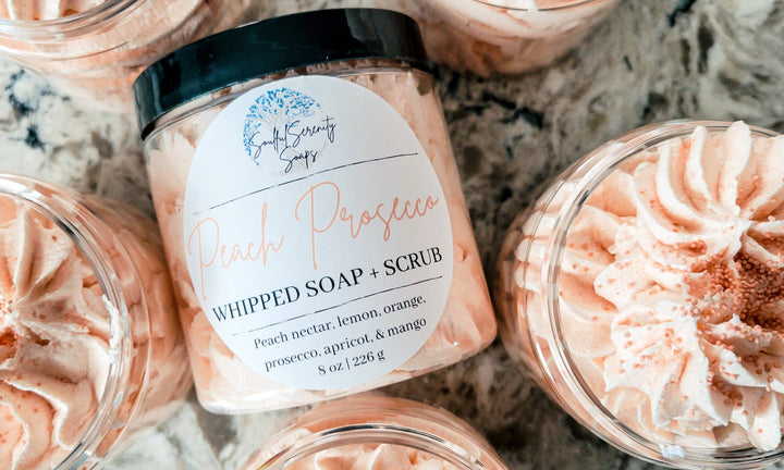 Peach Prosecco Whipped Soap + Scrub