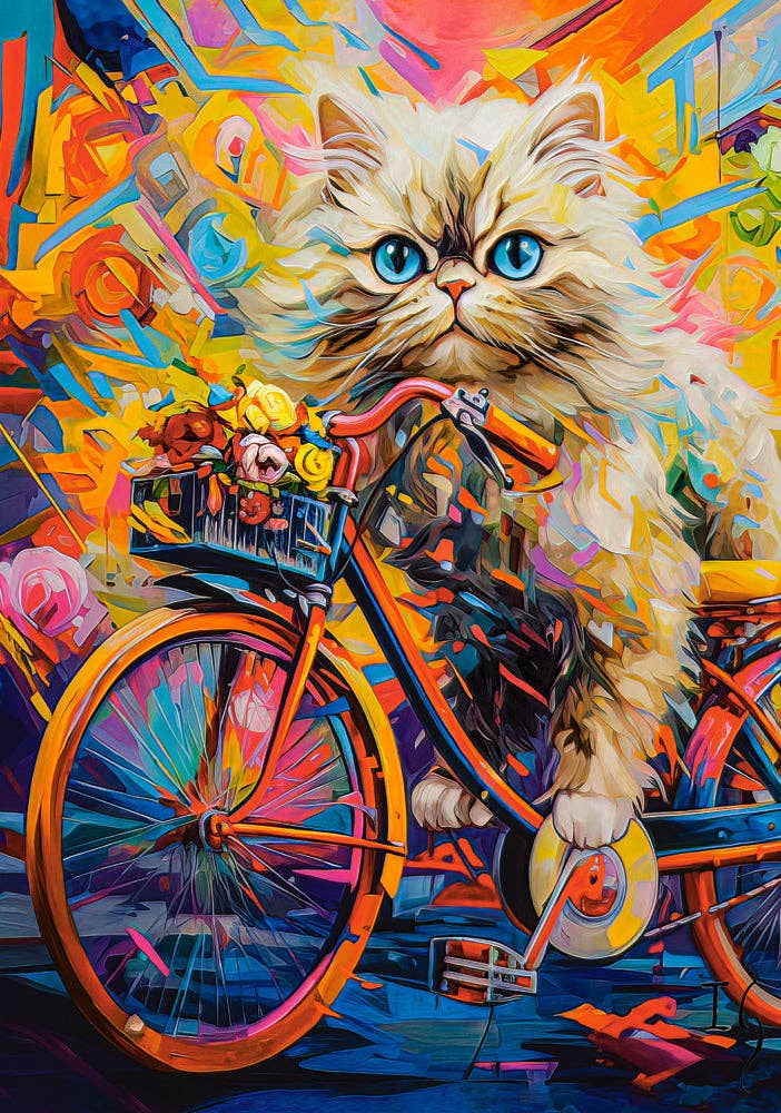 500 Piece Jigsaw Puzzle, Kitten's Floral Ride