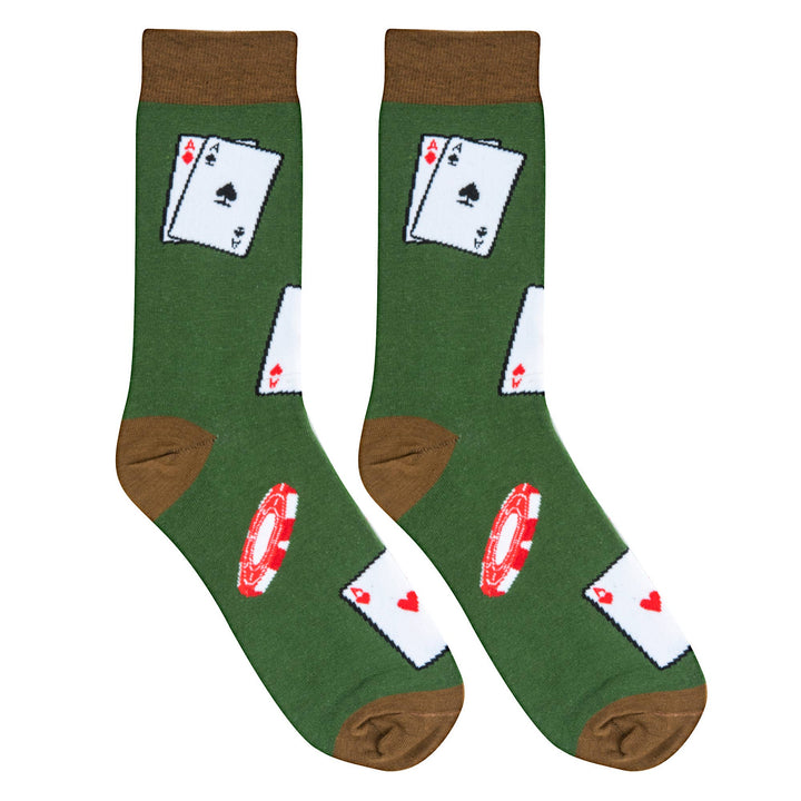 Crazy Socks - Mens Crew - Poker