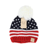 Kids' C.C Knit USA Pom Beanie