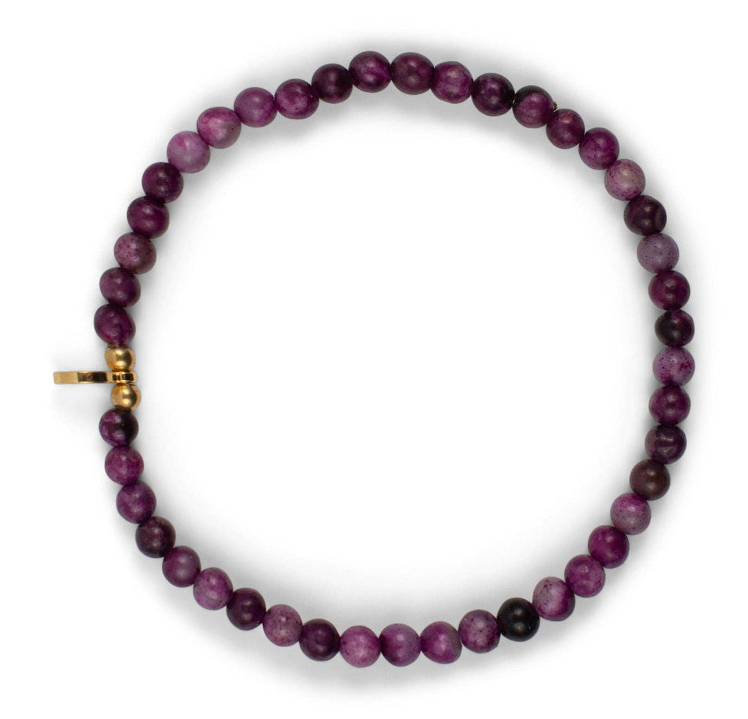 Signature Stone Stacking Bracelet: Purple Phosphorite