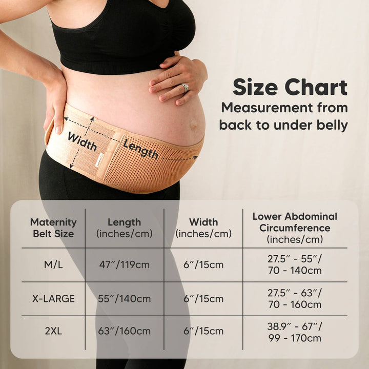 KeaBabies Maternity Support Belt (Classic Ivory)