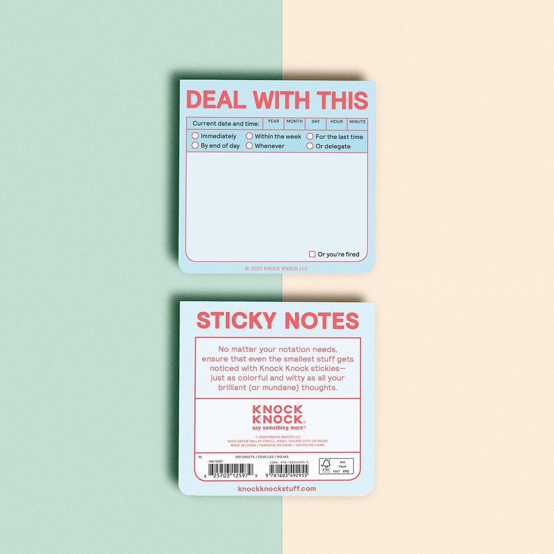 Deal with This Sticky Note (Pastel Version)