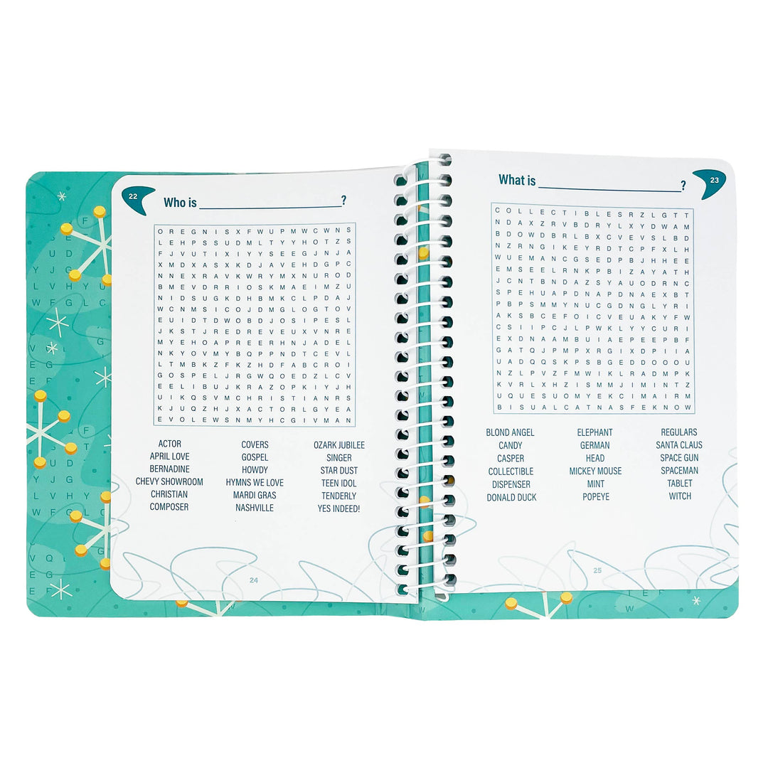 50s Word Search Activity Book