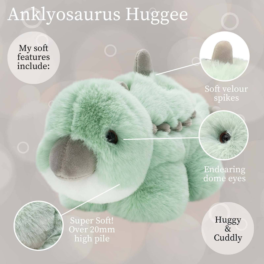World's Softest Plush Huggee 11 inch - Mint Ankylosaurus