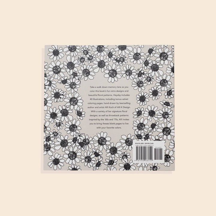 Heyday: A Retro Flower Design Coloring Book