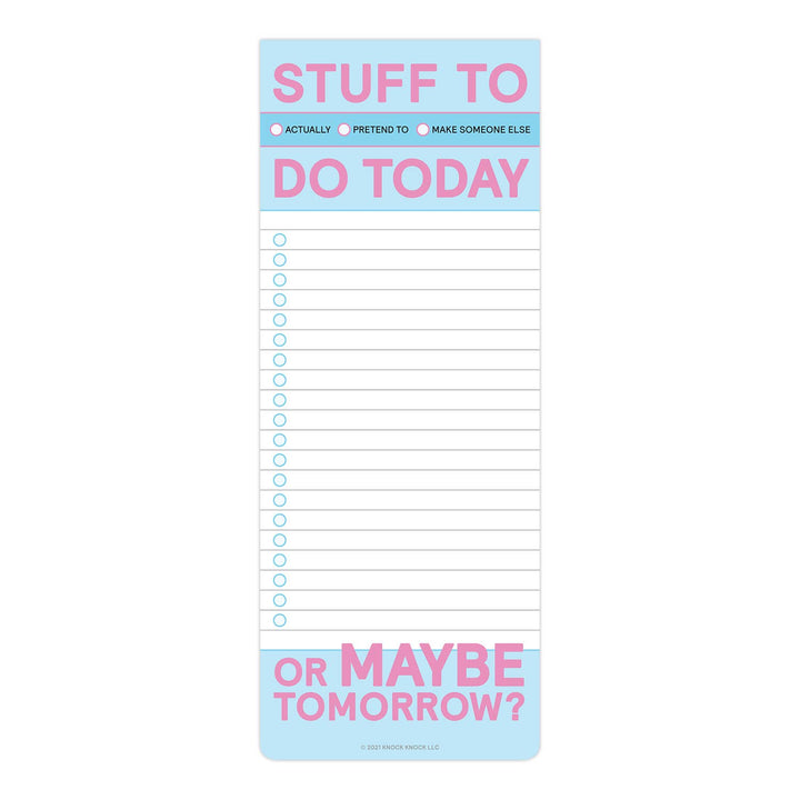 Stuff to Do Today Make-a-List Pad