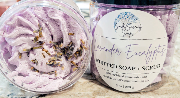 Lavender Eucalyptus Whipped Soap + Scrub