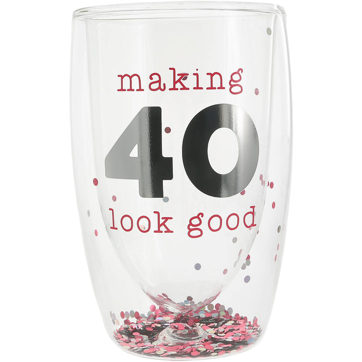 40 - 14 oz Double-Walled Glass