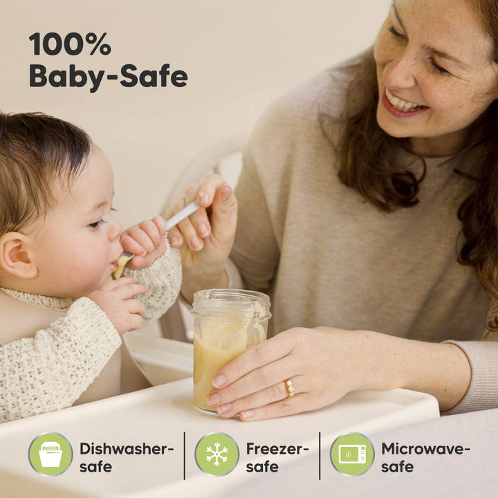 8pk Prep Baby Food Storage Containers, Leak-Proof Food Jars
