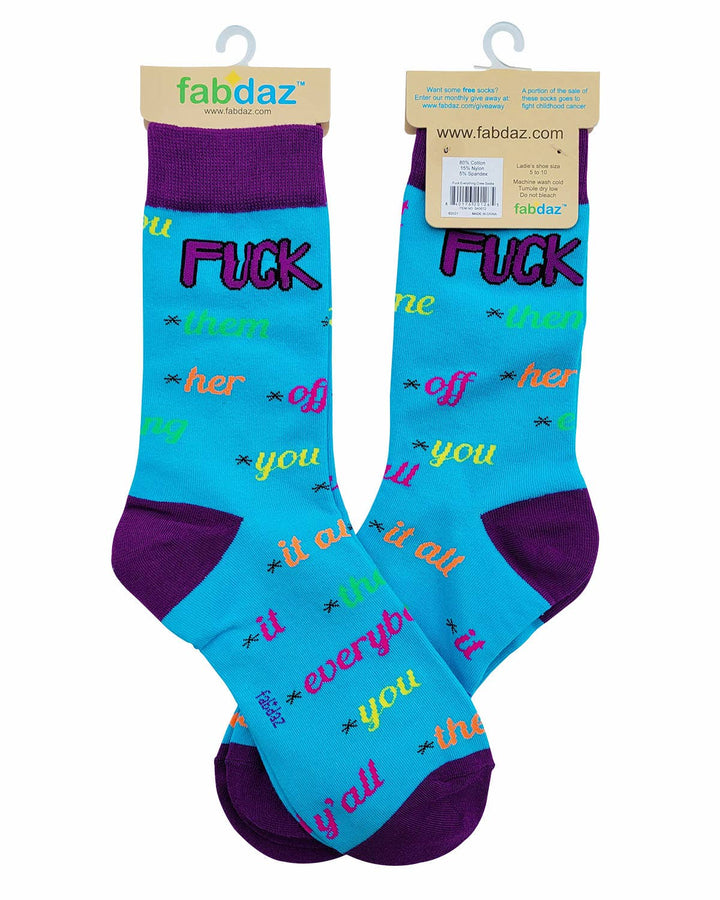 F**k Everything Extremely Sassy Ladies' Novelty Crew Socks