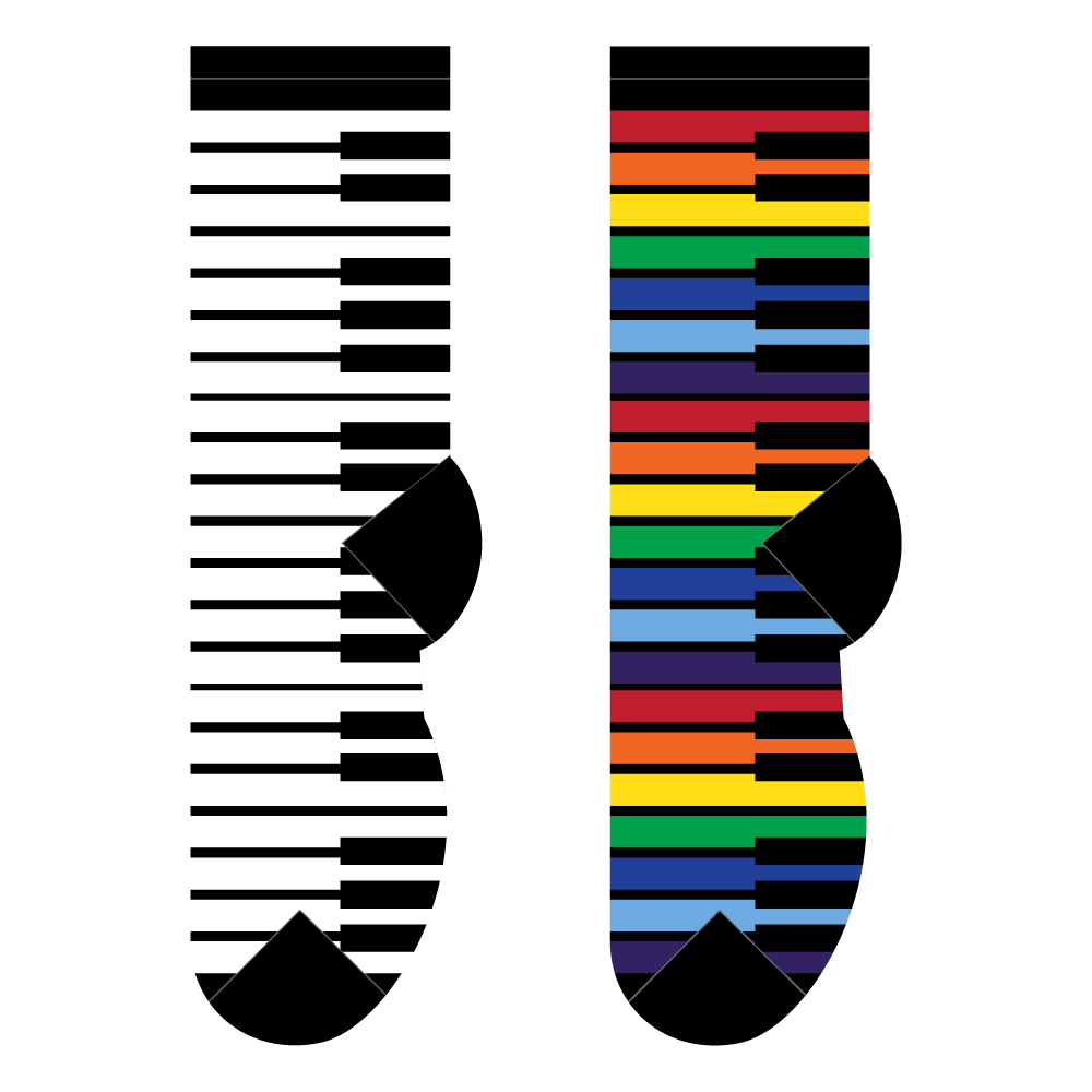 Piano Keys Socks