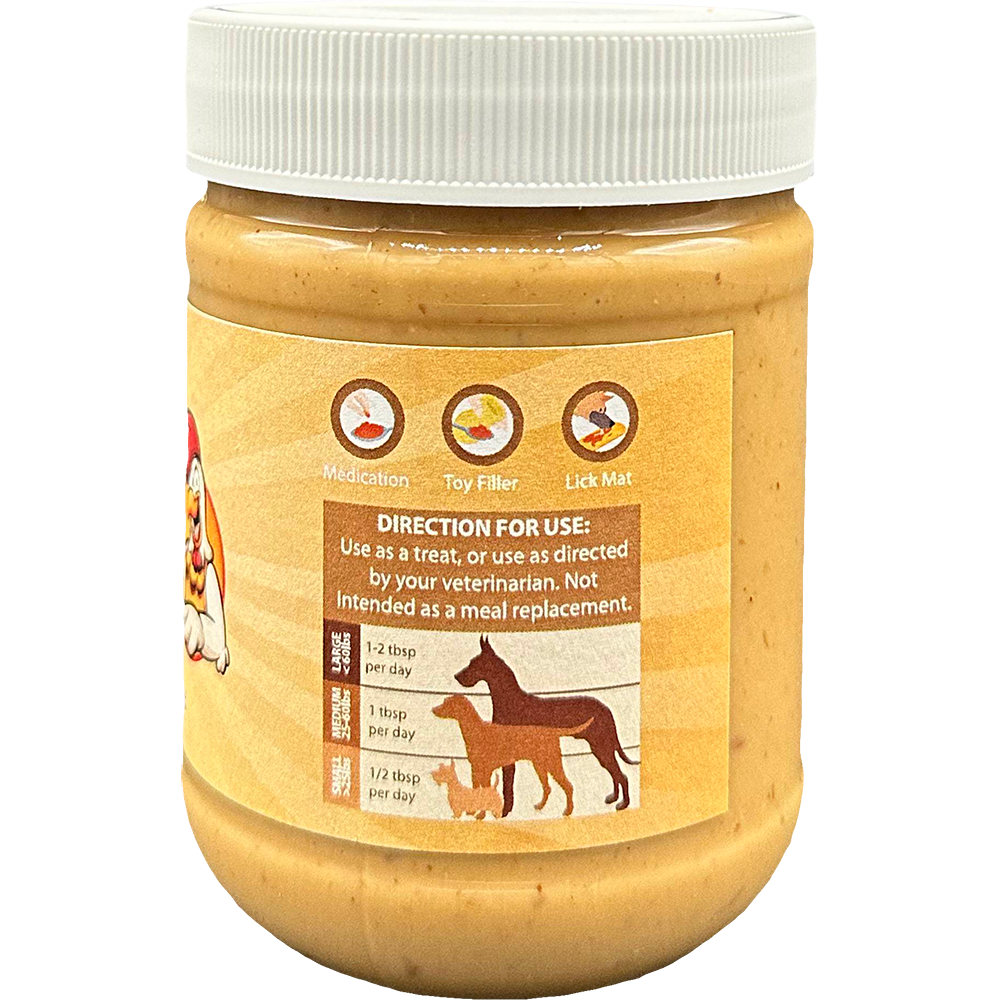 12oz Chunky Chicken Jerky Dog Peanut Butter Jar