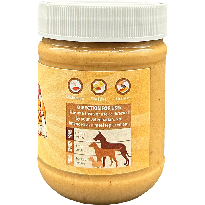 12oz Chunky Chicken Jerky Dog Peanut Butter Jar