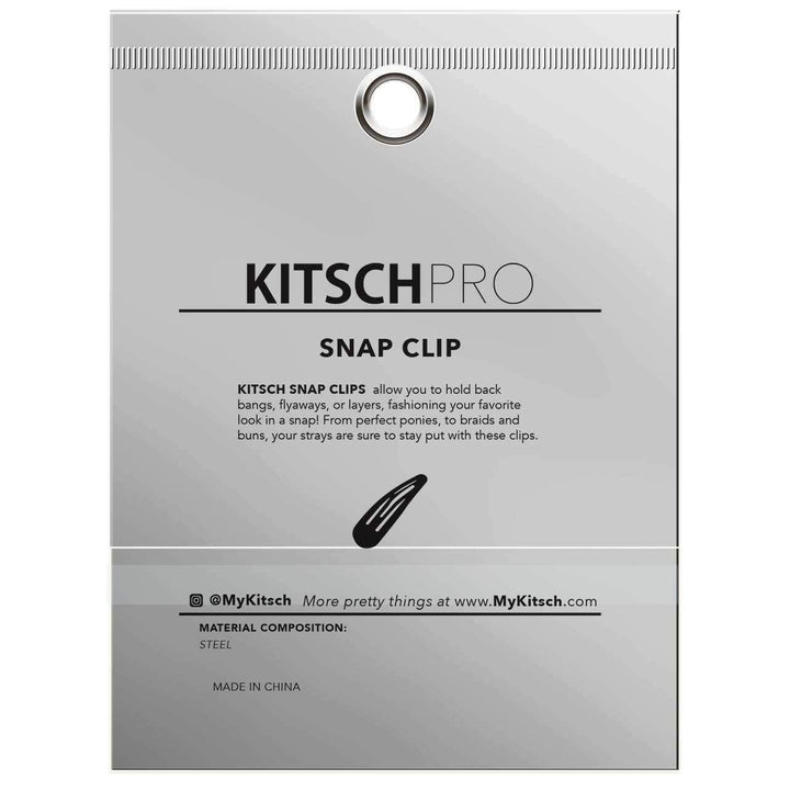 Snap Hair Clips 10pc (Black)