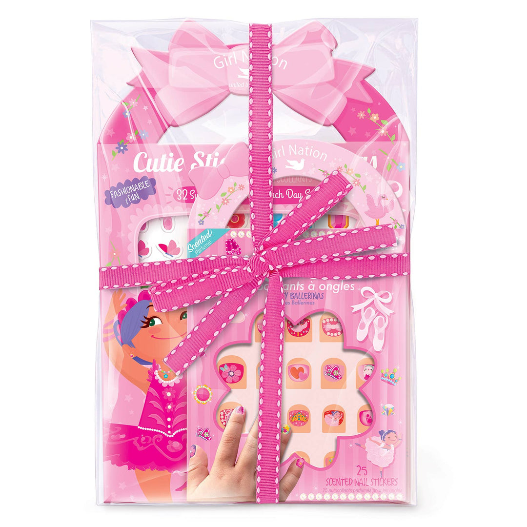 Cutie Stick-On Earring and Nail Sticker Gift Set- Ballerinas