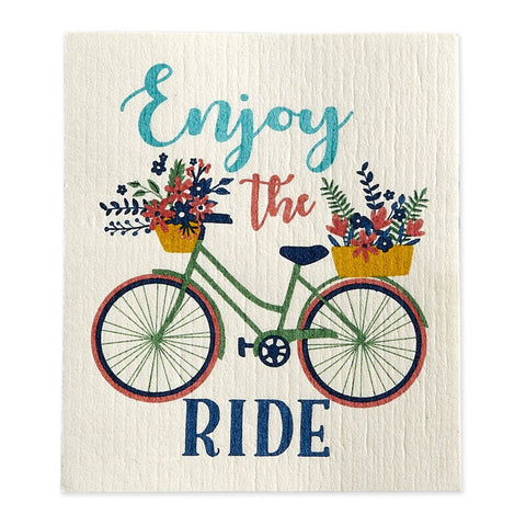 Enjoy the Ride Swedish Dishcloth