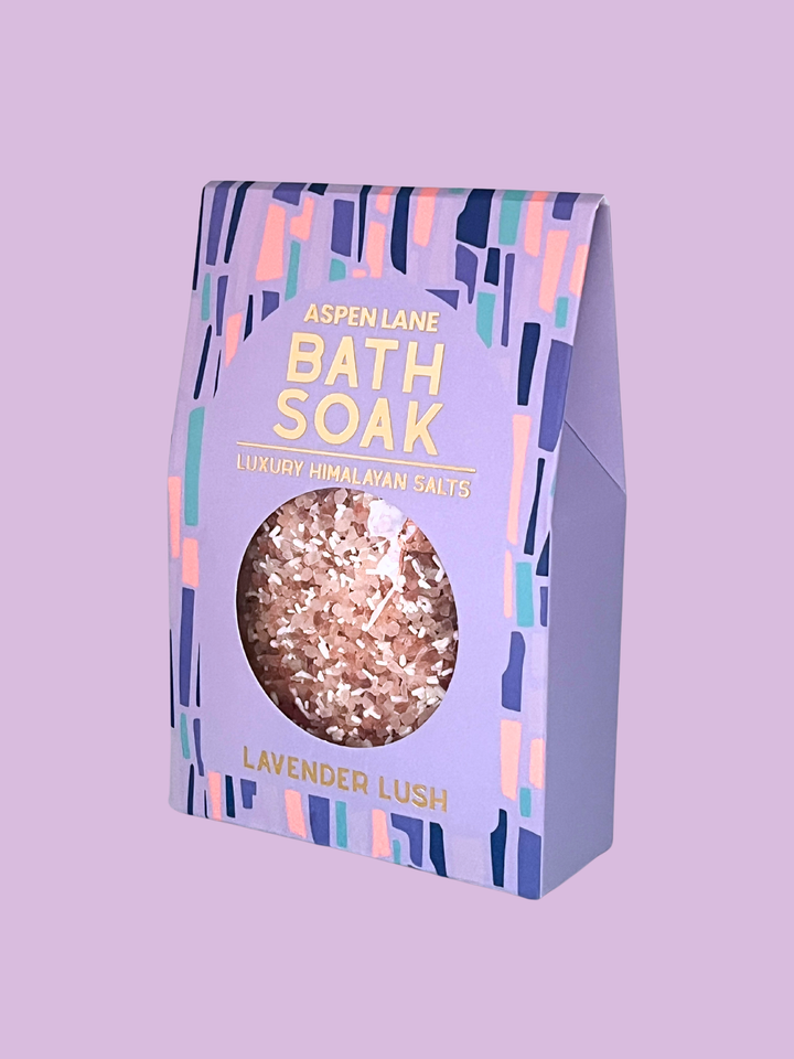 Lavender Himalayan Salt Bath Soak Giftable Stocking Stuffer