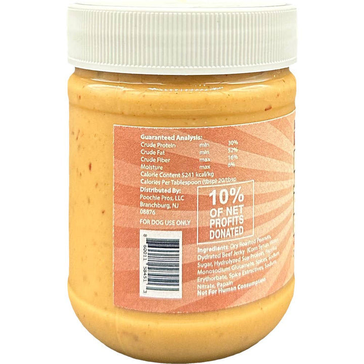 12oz Chunky Beef Jerky Dog Peanut Butter Jar