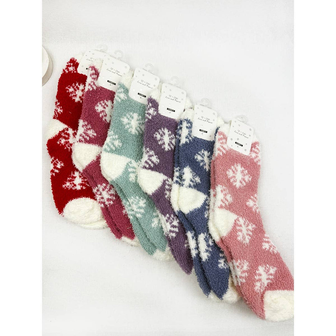 Cozy SnowFlake Design Winter Socks