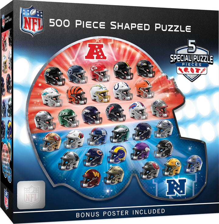 NFL - Teams Helmet 500 Piece Shaped Puzzle