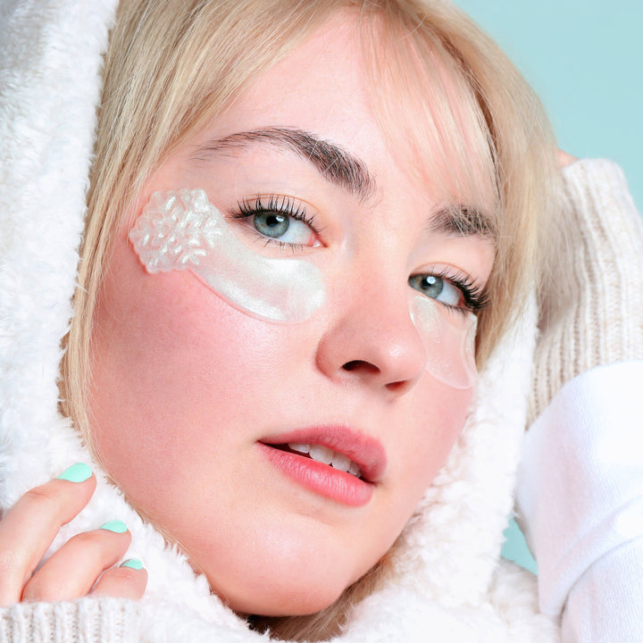 Christmas Holiday Frosted Snowflake Hydrogel Undereye Masks