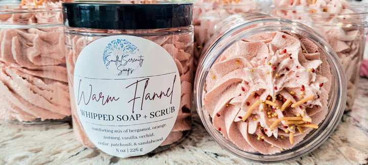 Warm Flannel Whipped Soap + Scrub