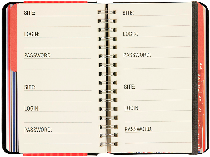 Large Print Internet Address & Password Logbook