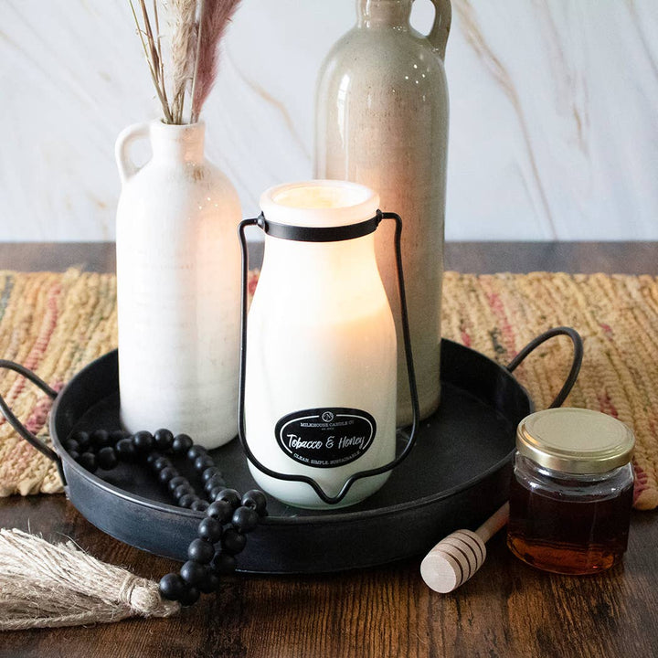Tobacco & Honey Milkbottle Candle