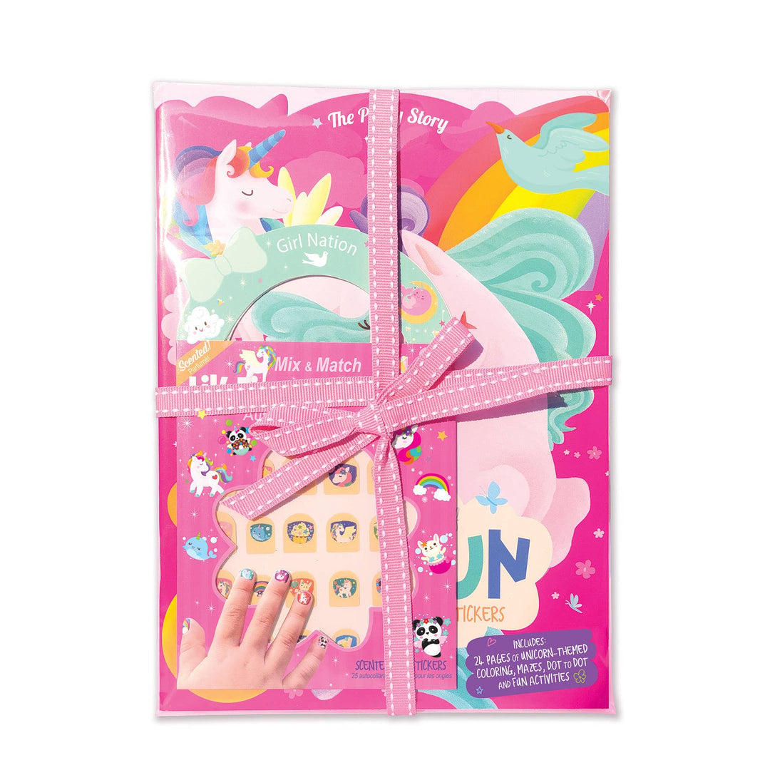 Unicorn Magic Nail Sticker and Activity Book Gift Pack