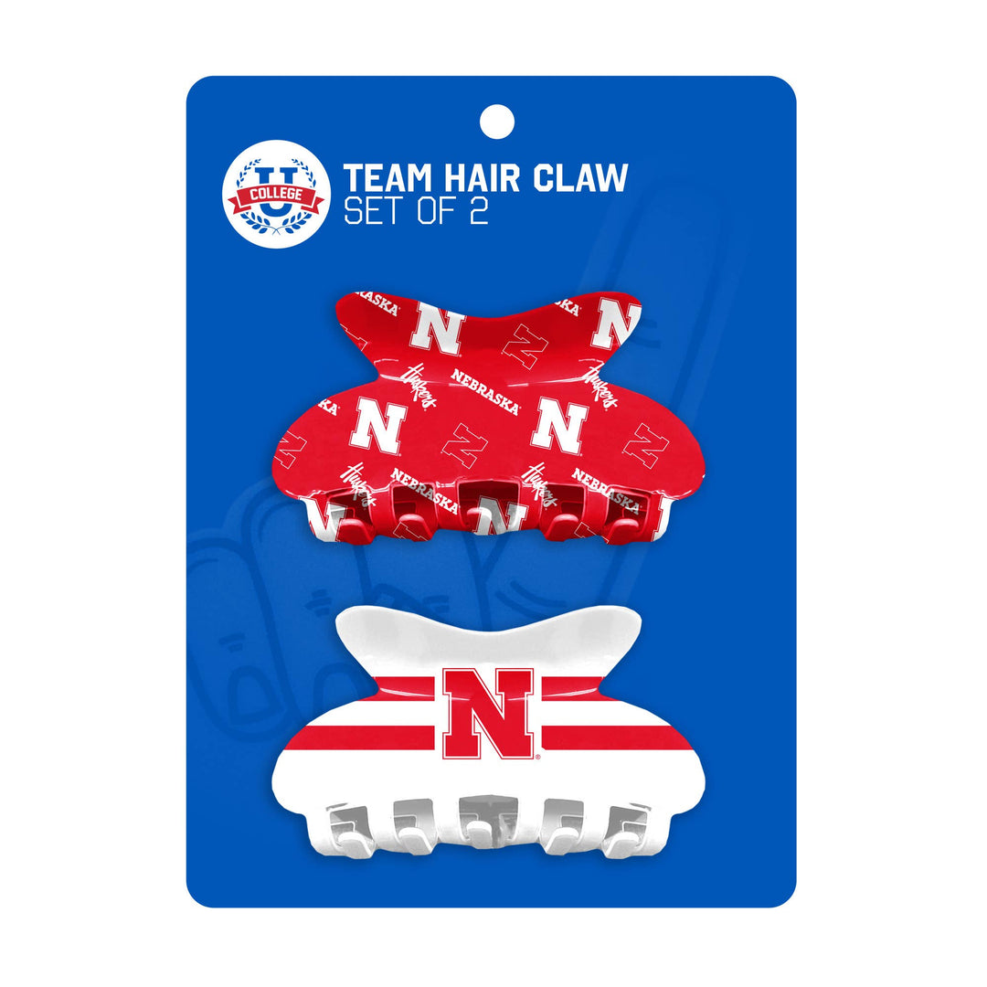 NCAA Nebraska Cornhuskers Team Hair Claw Set