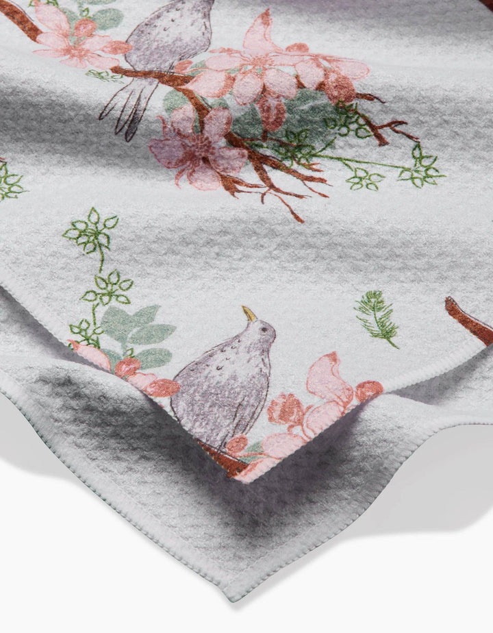 Blackbird and Blossom Tea Towel