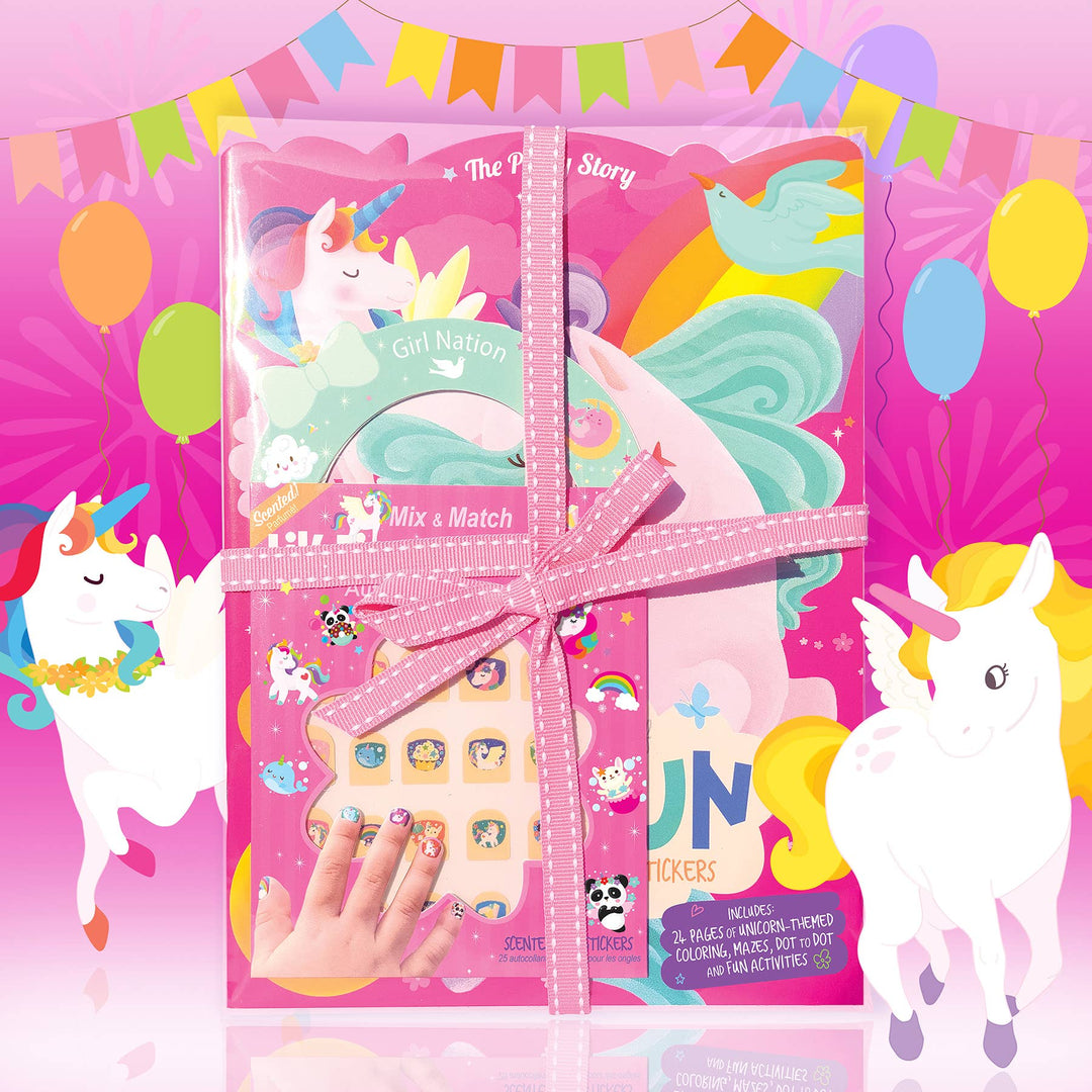 Unicorn Magic Nail Sticker and Activity Book Gift Pack