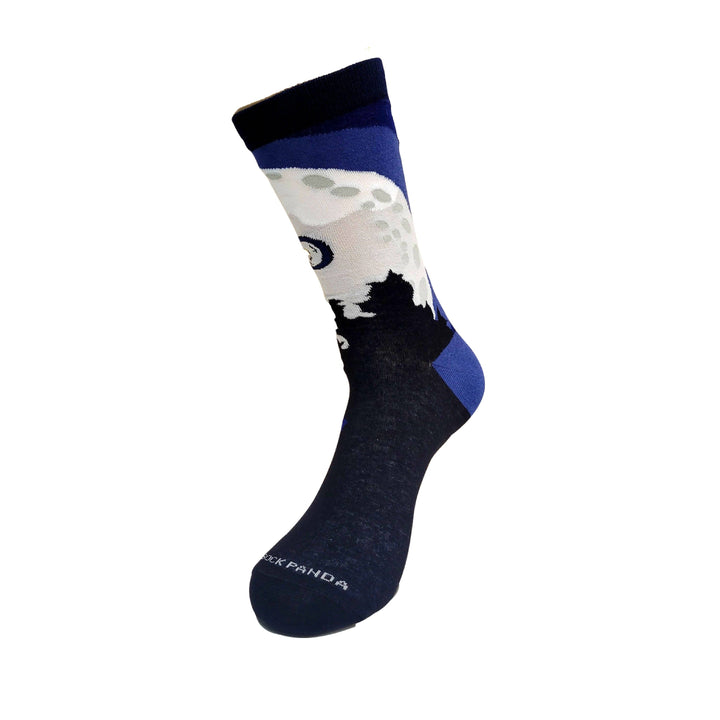 Big Foot Riding a Bike by the Moon Socks from the Sock Panda