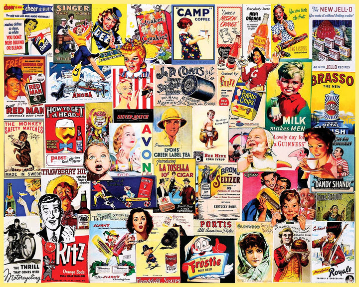 Vintage Ads (1813pz) - 500 Piece Jigsaw Puzzle