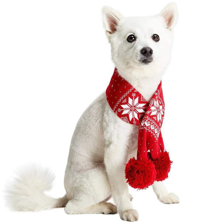 Holiday Family Sweater,  Snowflakes Sweater in True Red