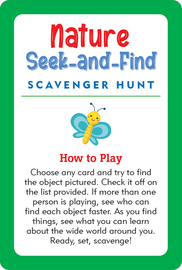 Nature Seek-and-Find Scavenger Hunt Cards