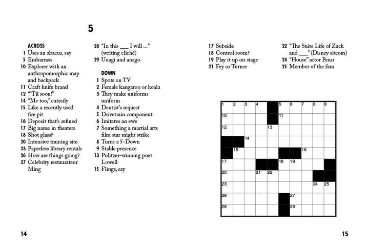 Sip & Solve Hard Mini Crosswords by Sid Sivakumar
