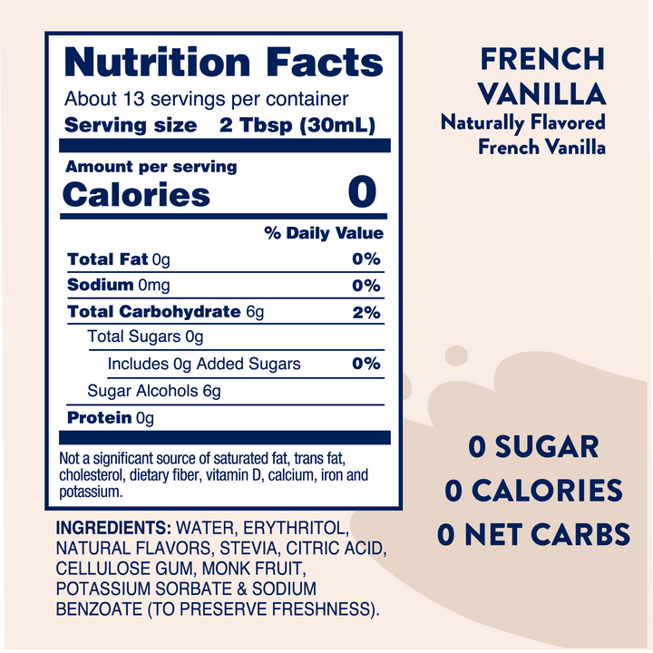 Naturally Sweetened French Vanilla Syrup - 375ml