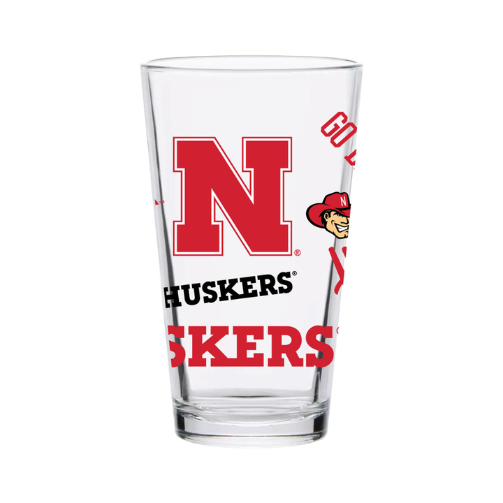 16oz Nebraska Huskers Medley Pint Glass