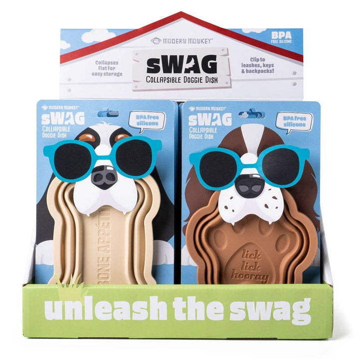 Modern Monkey sWAG Collapsible Doggie Dish