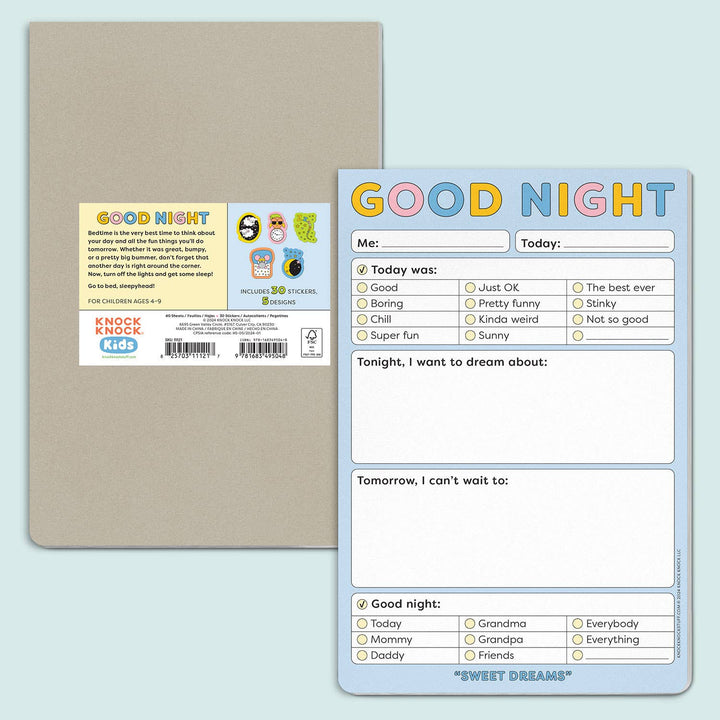 Knock Knock Kids - Good Night Playtime Pads