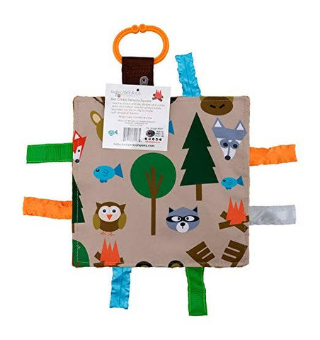 Forest Woodland Crinkle Tag Square 8x8 Baby Teach @ Home Toy