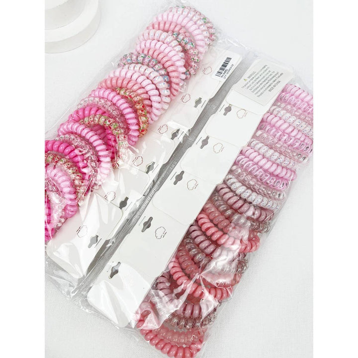 Pink Shades  Spiral Hair Ties